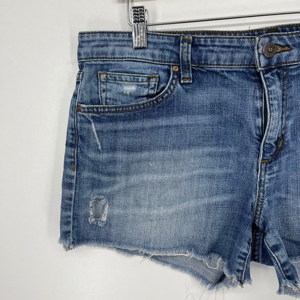 Joes Jeans Womens 32 Distressed Cut Off Denim Shorts Medium Wash Frayed Hem - Picture 9 of 13